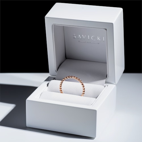Obrączka partnerska Sign of Love®: różowe złoto, okrągła, 1,6mm